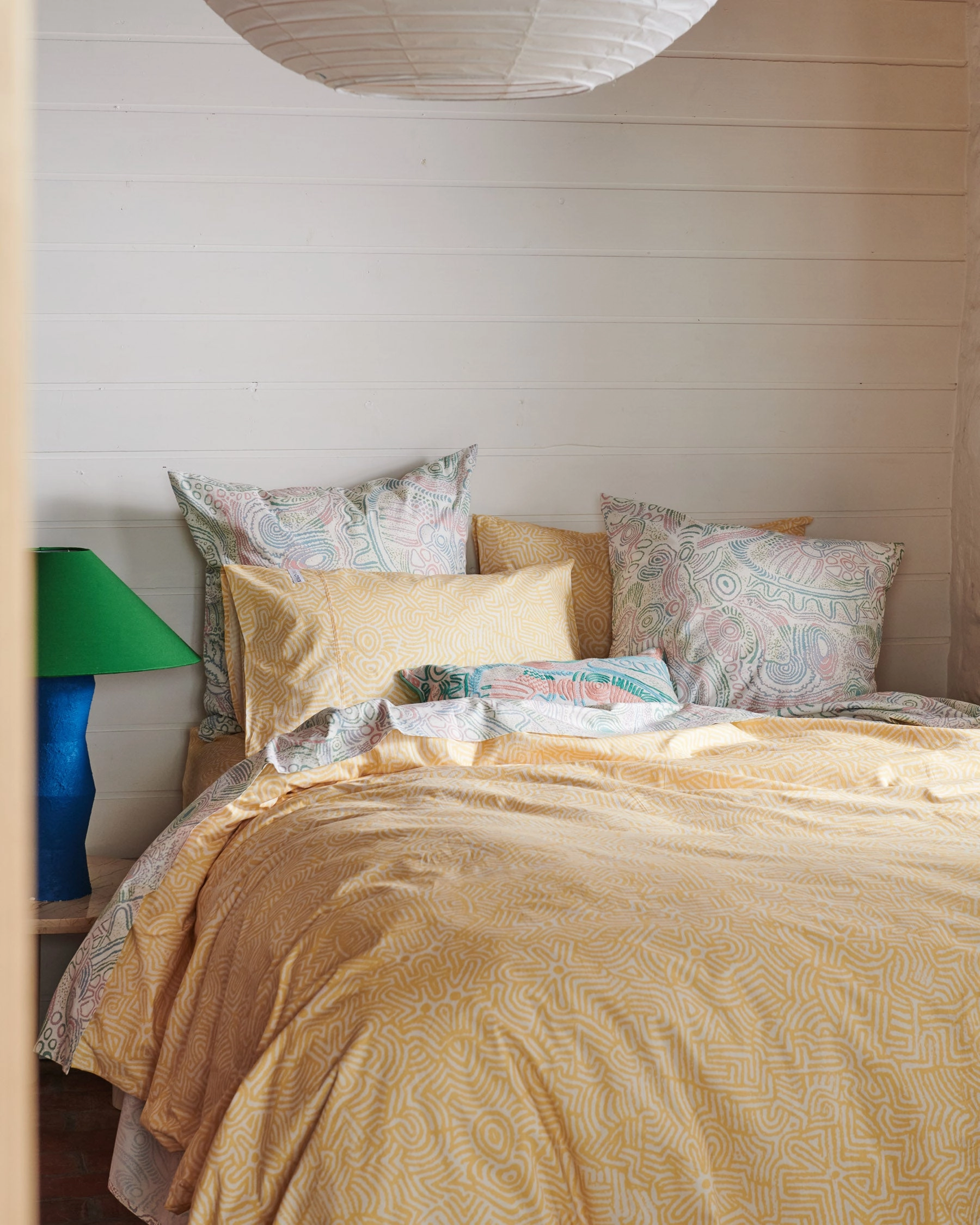 Kalaya Tjukurpa Straw Organic Cotton Quilt Cover