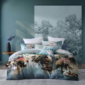 Kinobo Blue Quilt Cover Set by Logan and Mason