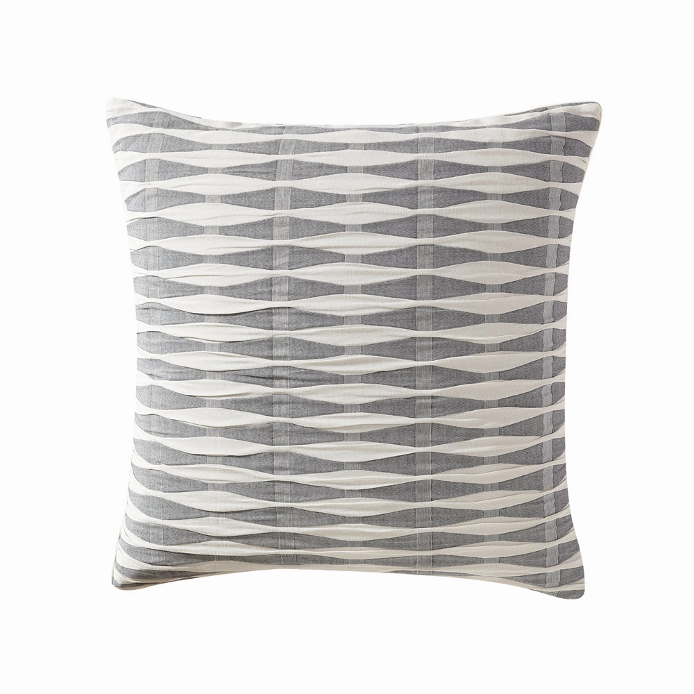 Kirby Charcoal European Pillowcase by Logan and Mason Platinum