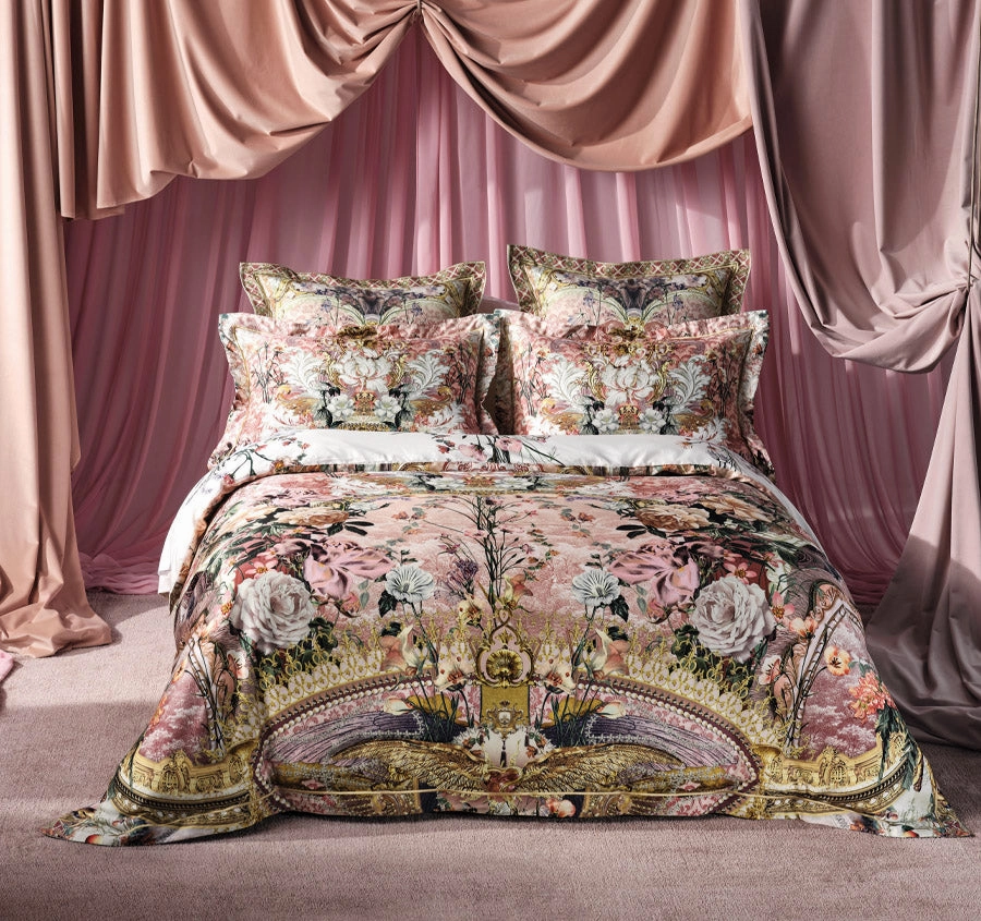 Kissed By The Prince Quilt Cover Set Range Pink