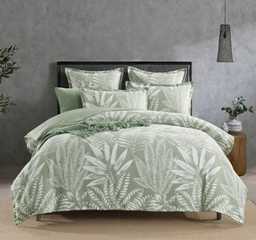 Lansfield Quilt Cover Set Range Sage