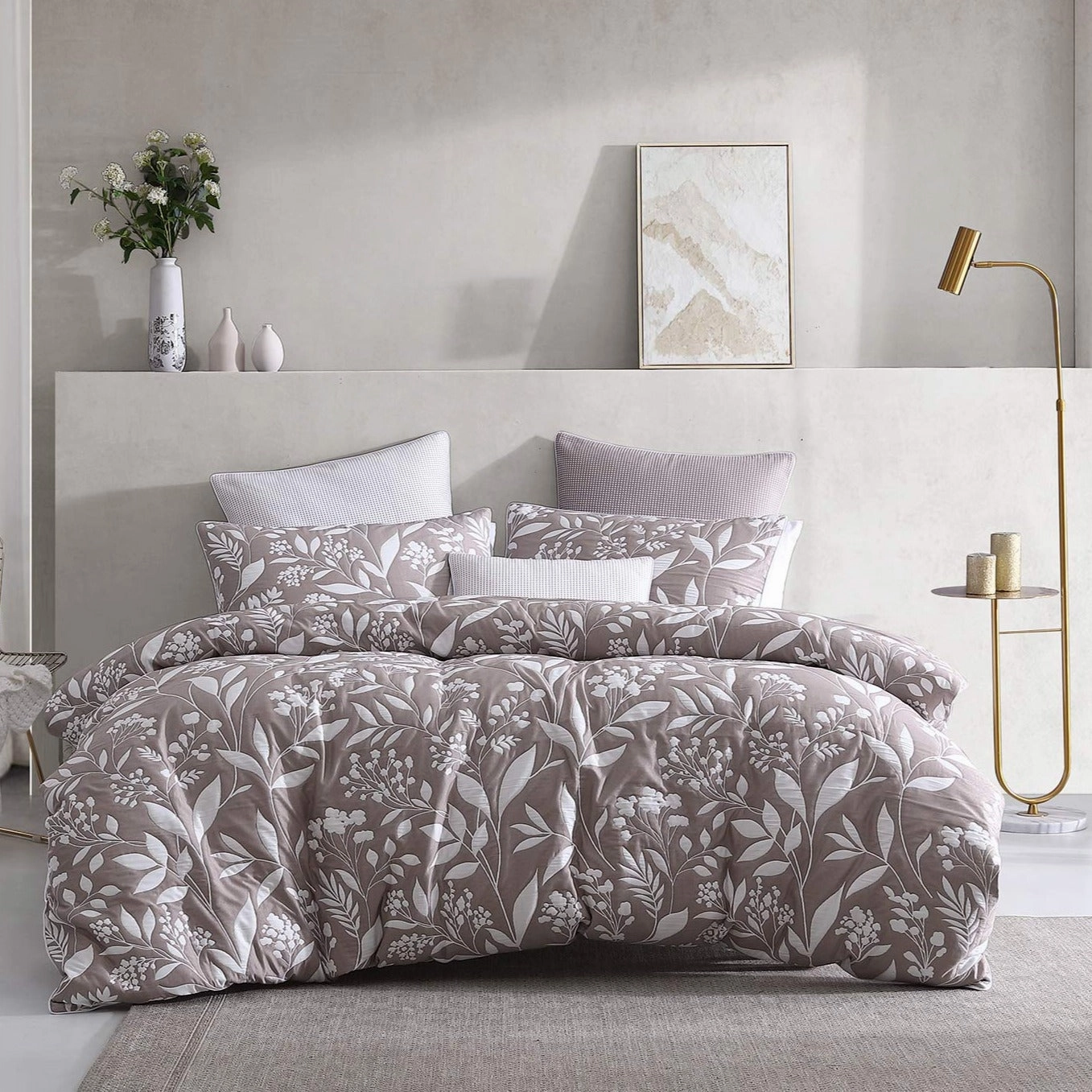 Madison Latte Quilt Cover Set by Logan and Mason Platinum