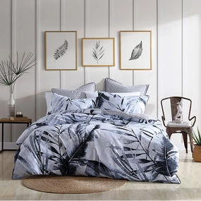 Matira Black Quilt Cover Set by Logan and Mason