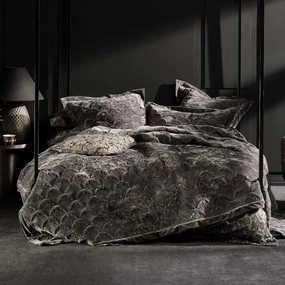Meyer Charcoal Bed Cover by Linen House