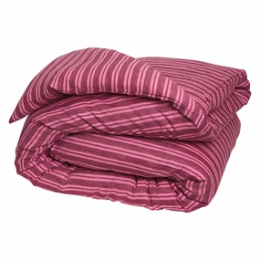 Nadine Linen Quilt Cover - Mahogany