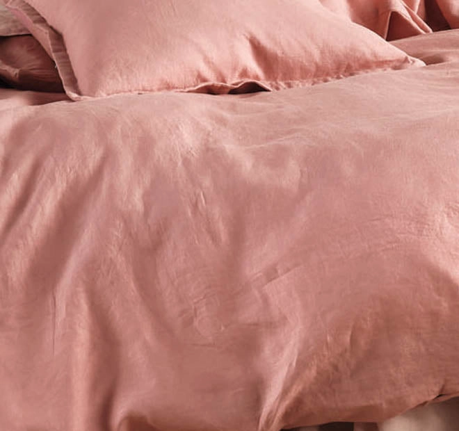Nimes Linen Quilt Cover Set Range Rosette