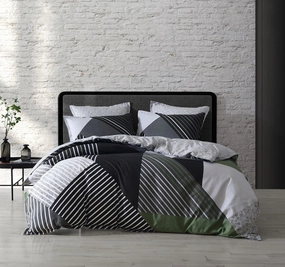 Noah Quilt Cover Set Range Charcoal