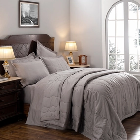 Nostalgic Attire Eiderdown Grey Summer AC Quilt/Quilted Bed Cover/Comforter