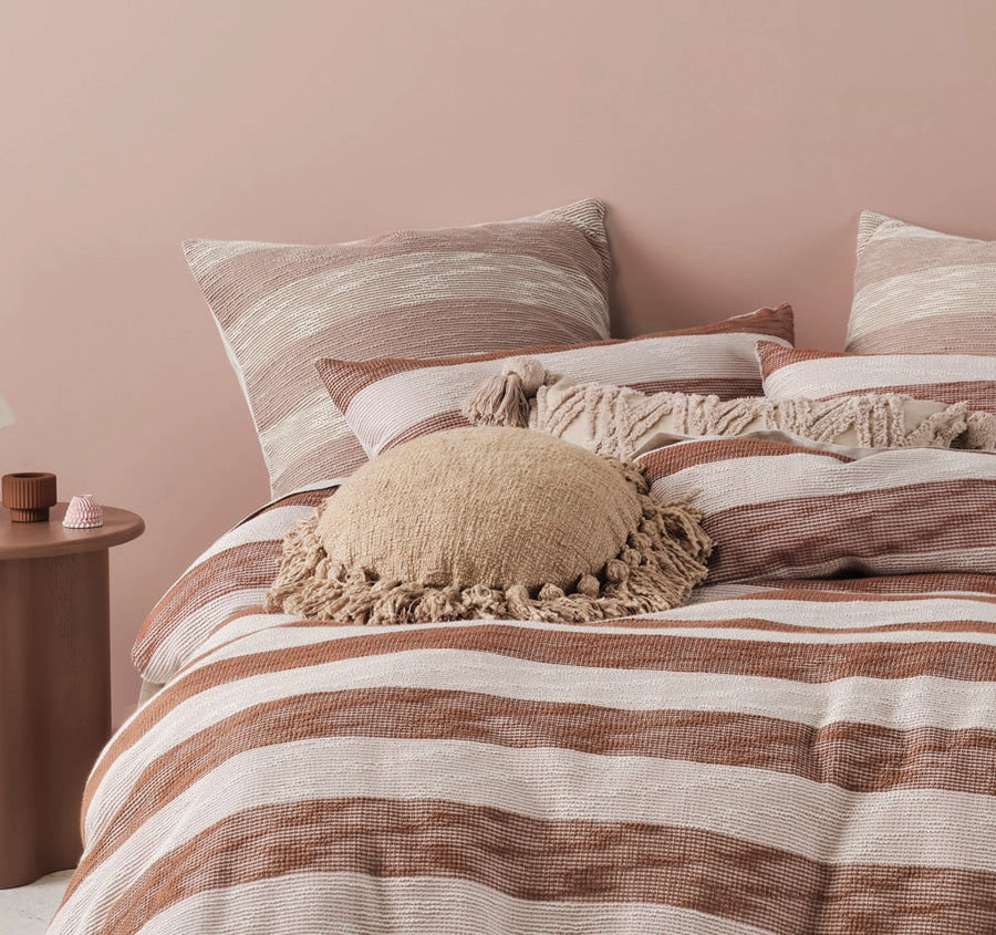 Oceania Quilt Cover Set Range Cinnamon