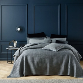 Orion Coverlet Set Grey by Bianca