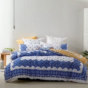 Palermo Navy Quilt Cover Set By Logan & Mason