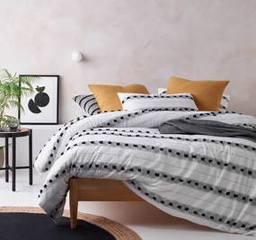 Serapian Quilt Cover Set Range Black and White