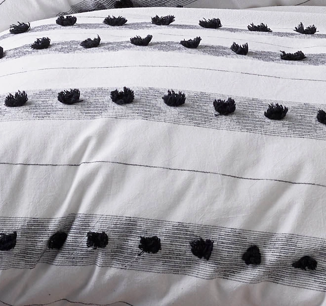 Serapian Quilt Cover Set Range Black and White