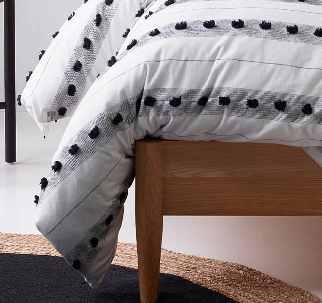 Serapian Quilt Cover Set Range Black and White