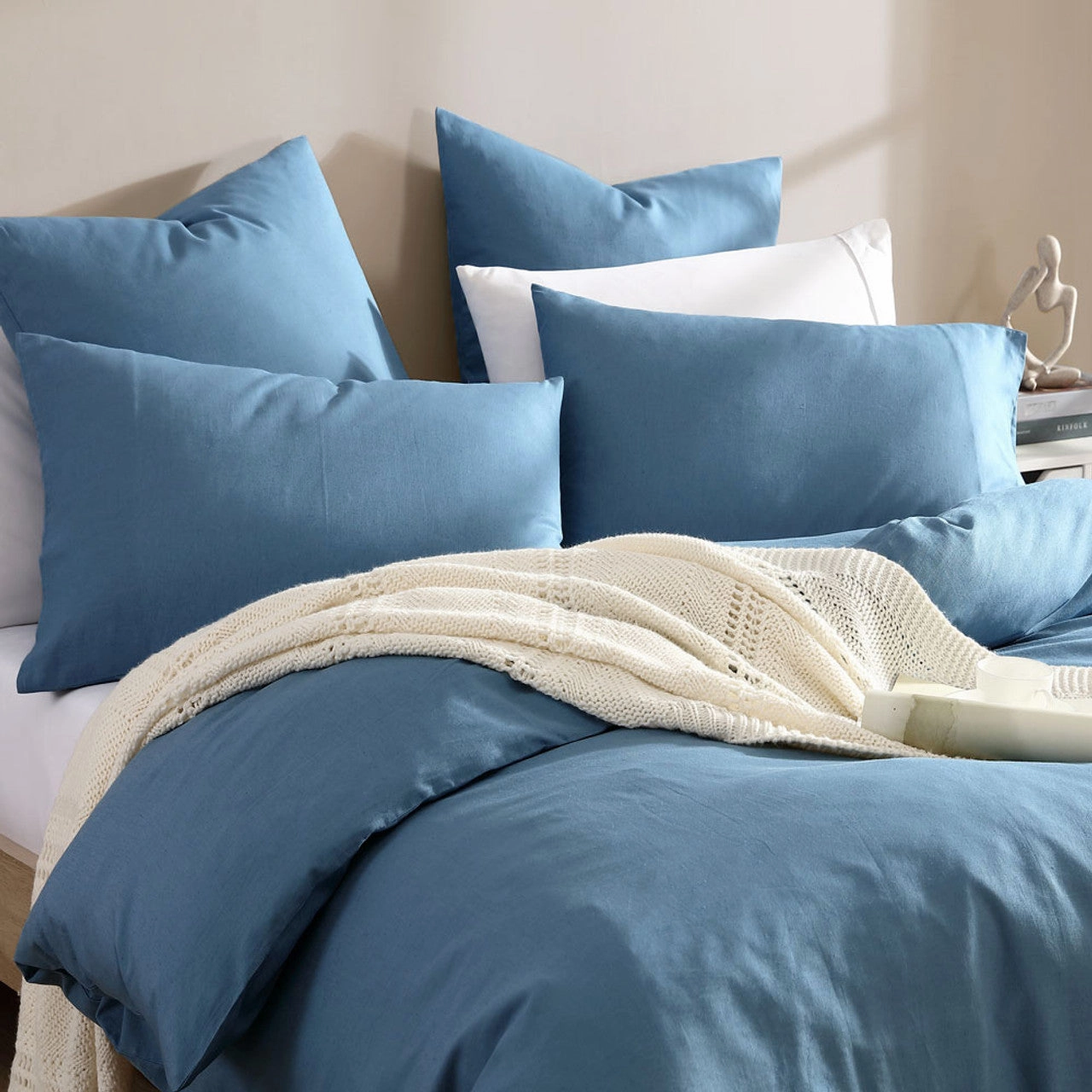 Serene Denim Quilt Cover Set by Logan and Mason Platinum