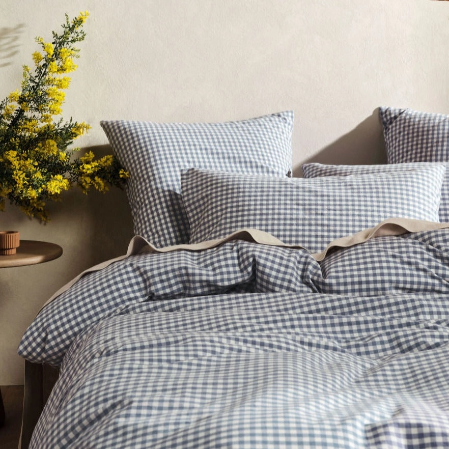 Springsteen Blue Quilt Cover Set by Linen House