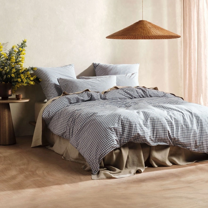 Springsteen Blue Quilt Cover Set by Linen House