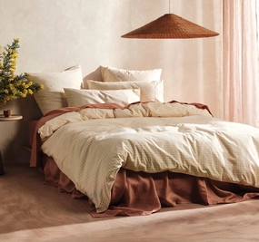 Springsteen Quilt Cover Set Range Peach