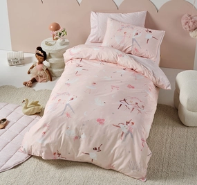 Swan Lake Quilt Cover Set Range Blush