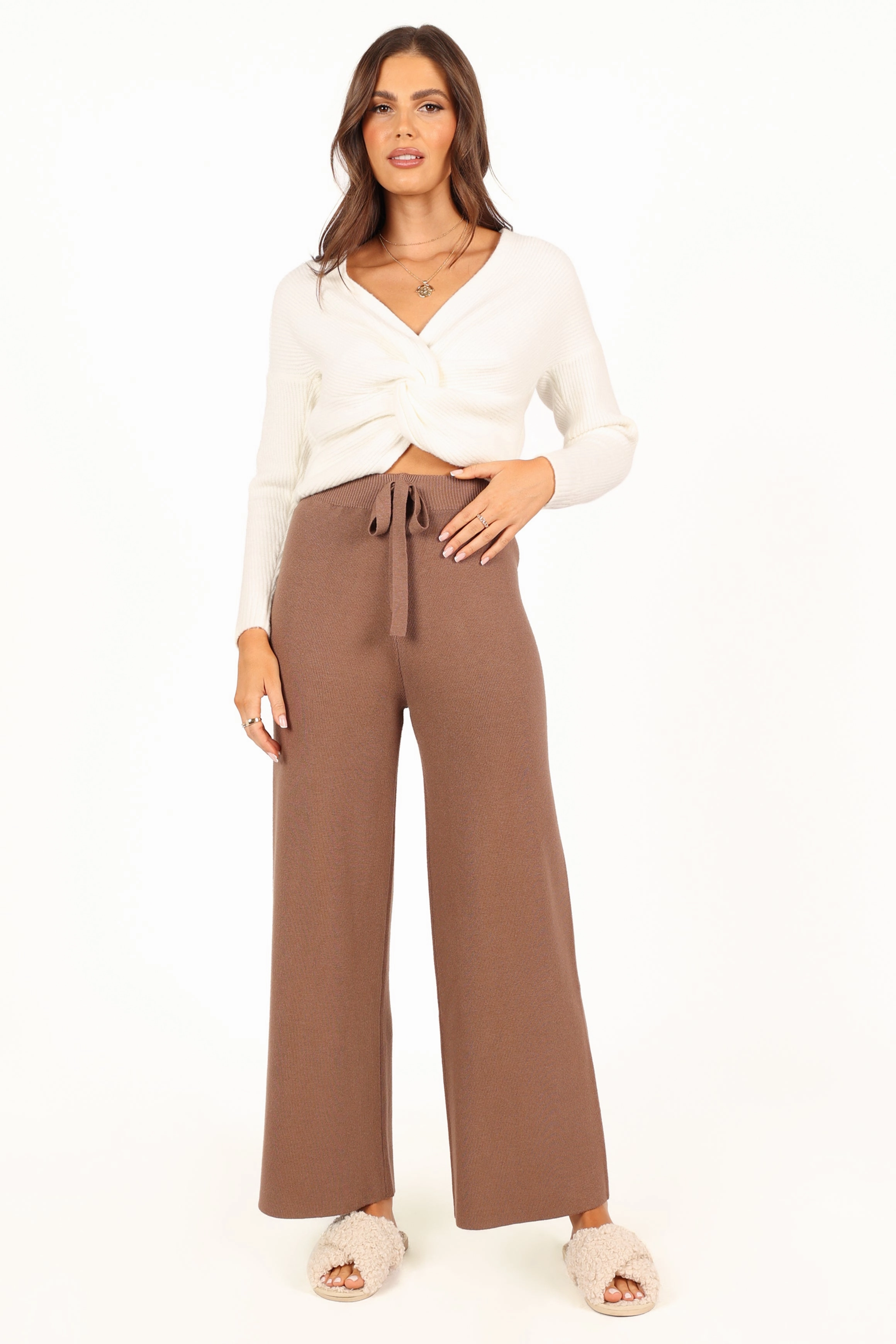 Tarly Knit Pant - Brown