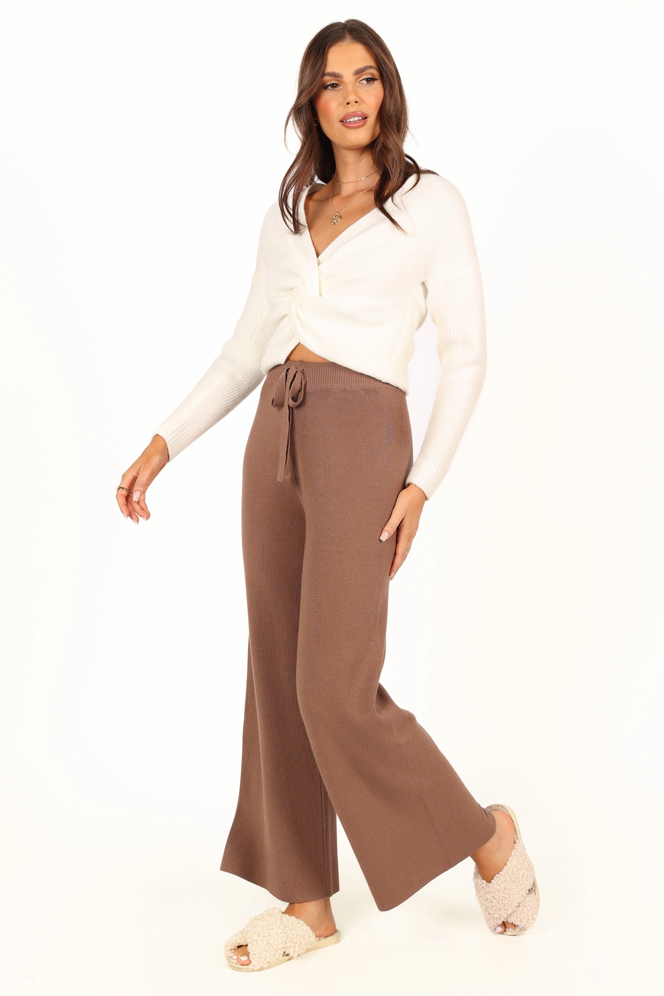 Tarly Knit Pant - Brown