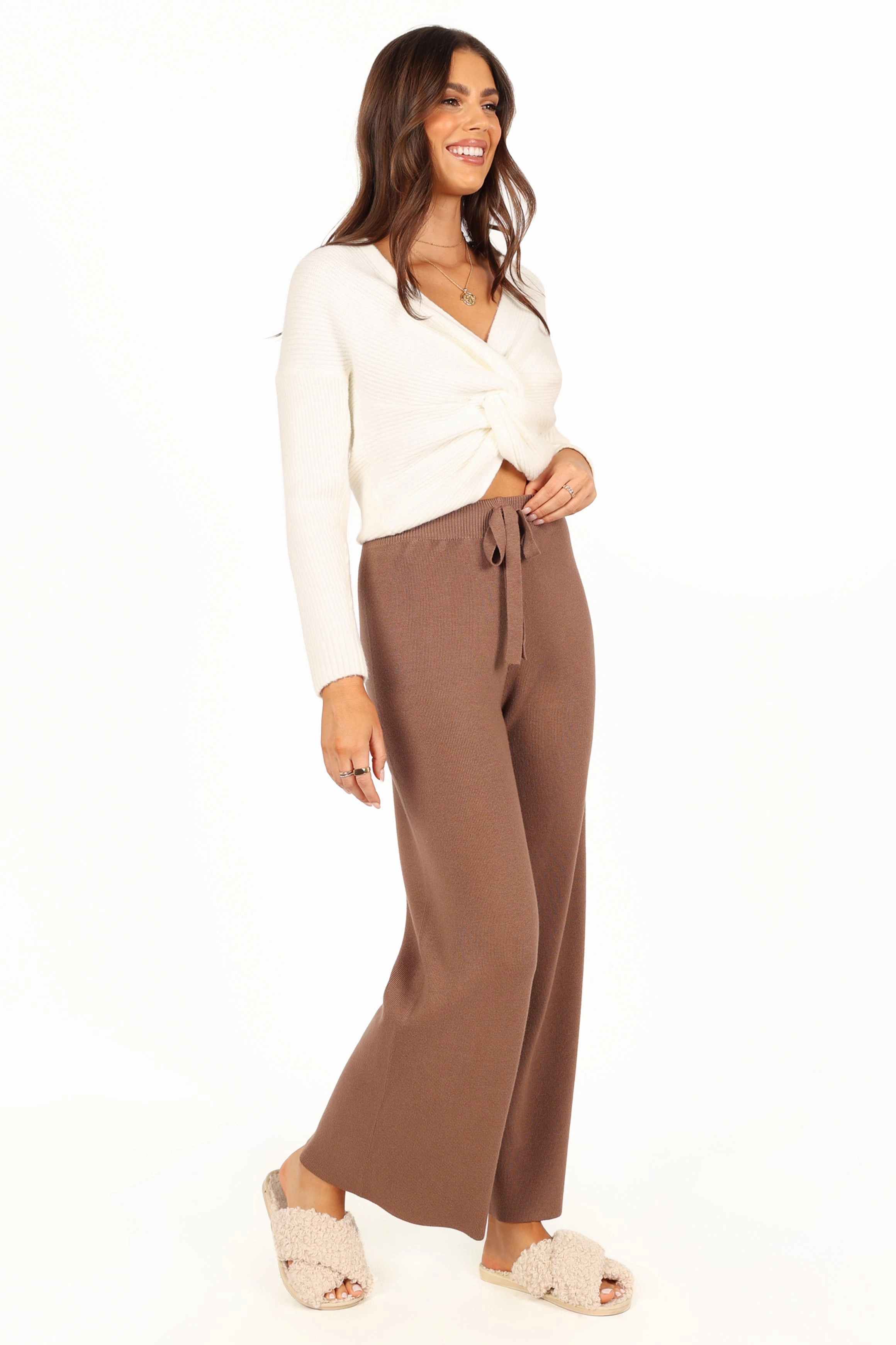 Tarly Knit Pant - Brown