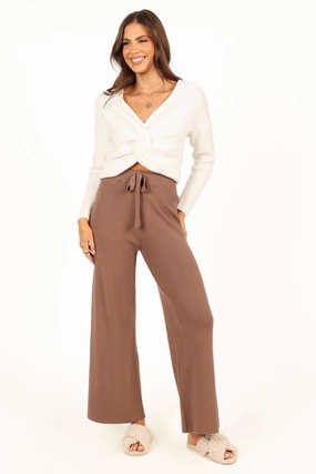 Tarly Knit Pant - Brown