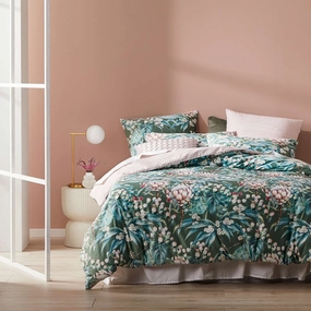 Tasman Olive Quilt Cover Set by Logan and Mason Platinum