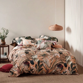 Tillie Brandy Quilt Cover Set by Linen House
