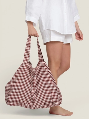 Travel Bag in Pinot Gingham
